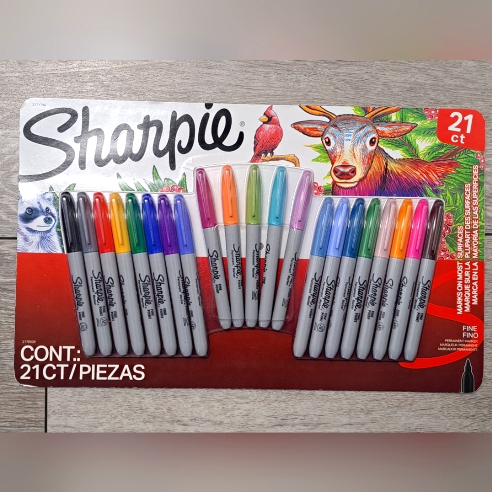 Brand New Sharpie 21-Count Fine Point Permanent Markers